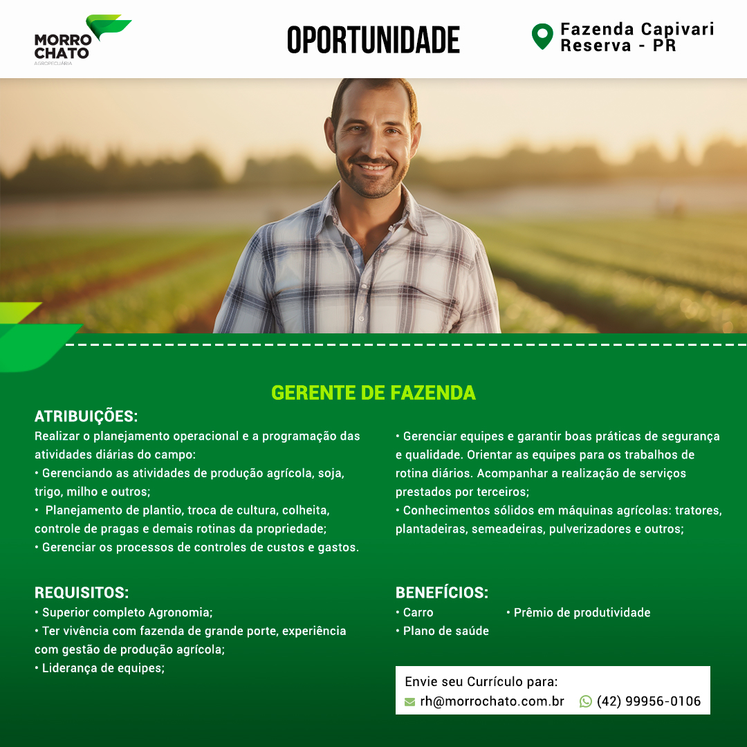 Morro Chato Agropecuária | Agricultura, Pecuária e Reflorestamento